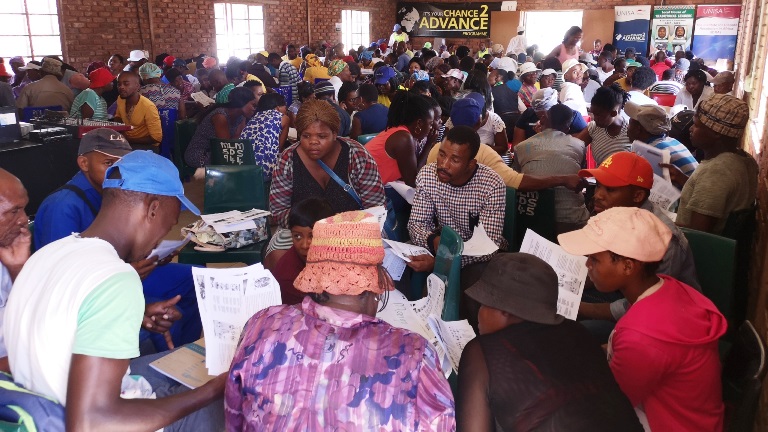 Participants engaged in group work activities